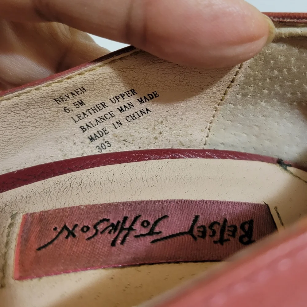 Betsey Johnson Platform Heels Nevaeh Pink Leather Shoes 6.5 Women's
